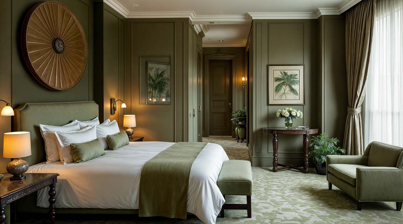 Luxury hotel guest room interior
